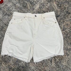 GAP White Jean Shorts 4” High rise